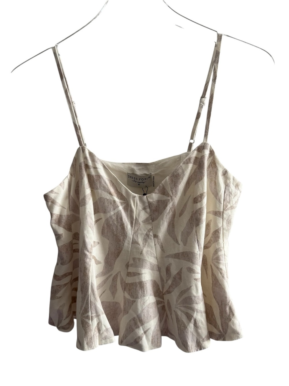 Dress Forum Linen Blend Driftwood Sleeveless Top
